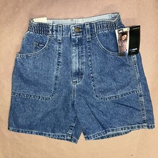 Vintage 1990  s Lee Utility Side Elastic Denim Shorts, Deadstock NWT, Size 4M
