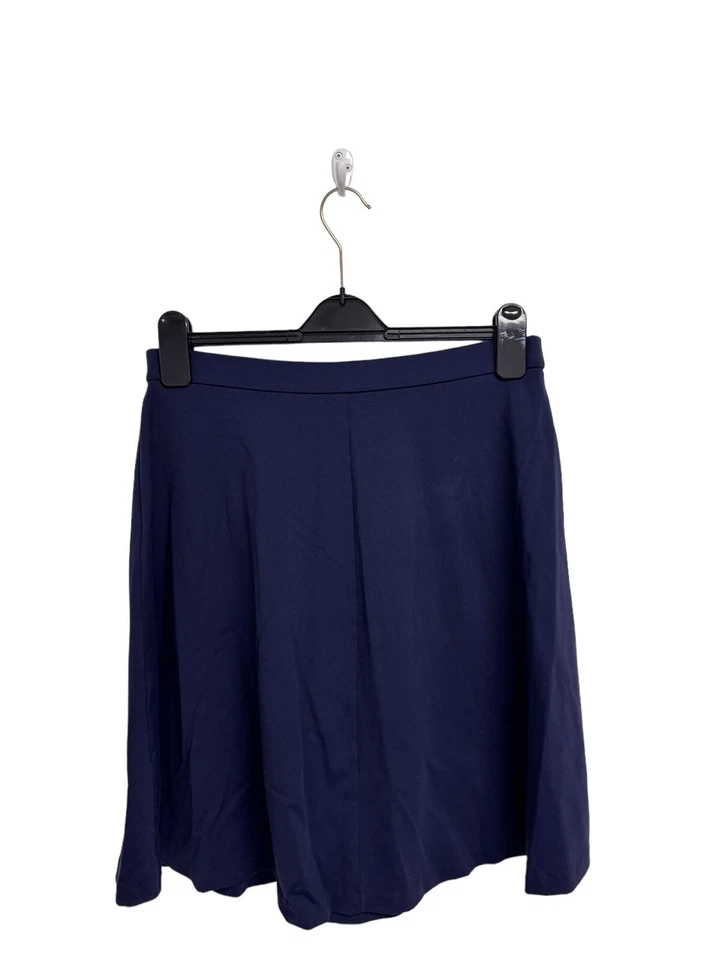 Saia de tênis Adrienne Vittadini feminina azul marinho elástica cintura plissada tamanho M - Imagem 3 de 4