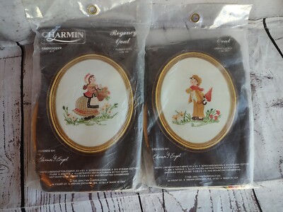 charmin cross stitch flower girl 04-122 umbrella boy 04-123