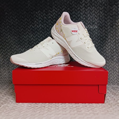 New Balance Fresh Foam Arishi v4 Big Kids Wide Running Shoes White Pink Size 5 New Balance Fresh Foam Arishi v4 Big Kids Wide Running Shoes White Pink Size 5