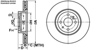 Ate Bremsscheiben Ø284MM + BremsbelÄGe Vorne FÜR Fiat Coupe Bravo I Marea