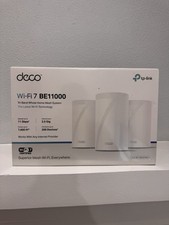 TP-LINK DECO BE11000 Wi-Fi 7 TRI-BAND WHOLE HOME MESH SYSTEM 3-PACK- BRAND NEW.