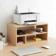 Under Desk Printer Stand 1/2 Tier Printer Rack Storage Shelf Drawer Home Office