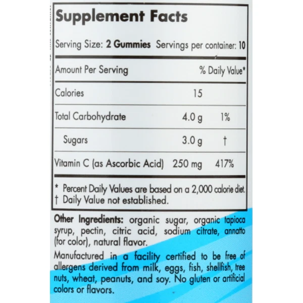 Gomitas de vitamina C Nordic Naturals - Apoyo inmunológico y protección antioxidante 20 quilates Foto 2 de 2
