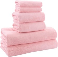 Ultra Soft Towel Set - Quick Drying - 2 Bath Towels 2 Hand Towels 2 Washcloths -