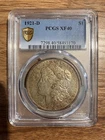 1921 D Morgan Silver Dollar PCGS XF40 Gold Shield