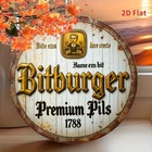 Vintage Beer Bar Tin Metal Signs Home Décor Bitburger Premium Pils 1788 Design