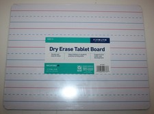 Wexford Dry Erase Tablet Board 11.9 x 9 Lined White Classroom Kids Writing - NEW