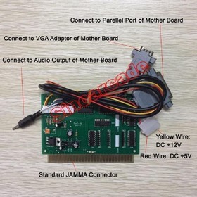 Arcade Game PC to Jamma Converter connects your pc too a Jamma cabinet or MAME