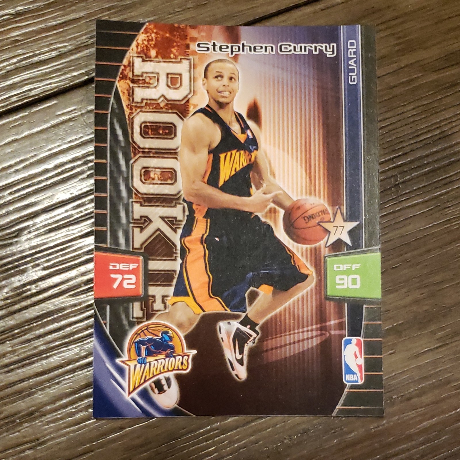Panini Adrenalyn XL Stephen Curry 77 Rookie NBA Golden State Warriors Card 2009