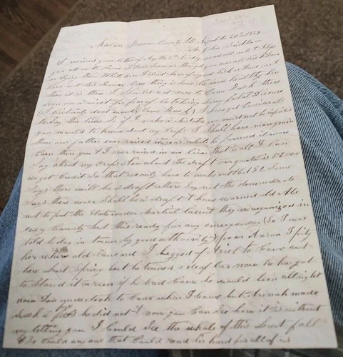 CIVIL WAR Macon, Ill. Letter Aug. 20, 1864 Draft, Lincoln Democrats, War, Slaves