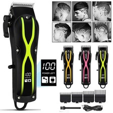 Professional Men Cordless Hair Clippers Trimmer Kit Hair Cutting Machine Barber
