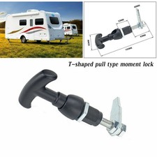 Black Front Fixing'T'Locks Handle Trailer Caravan Canopy Canopie Toolbox Kit