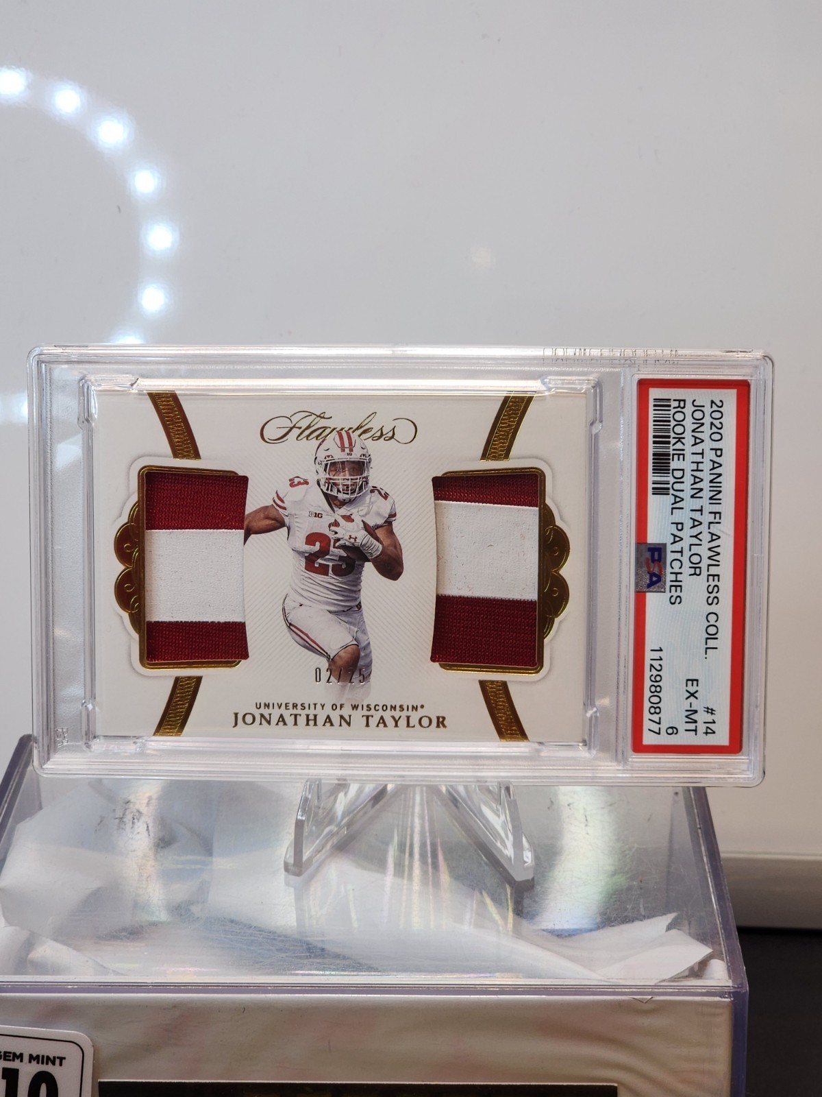 Jonathan Taylor Panini Flawless Collegiate Rookie Dual Patches #14 Base