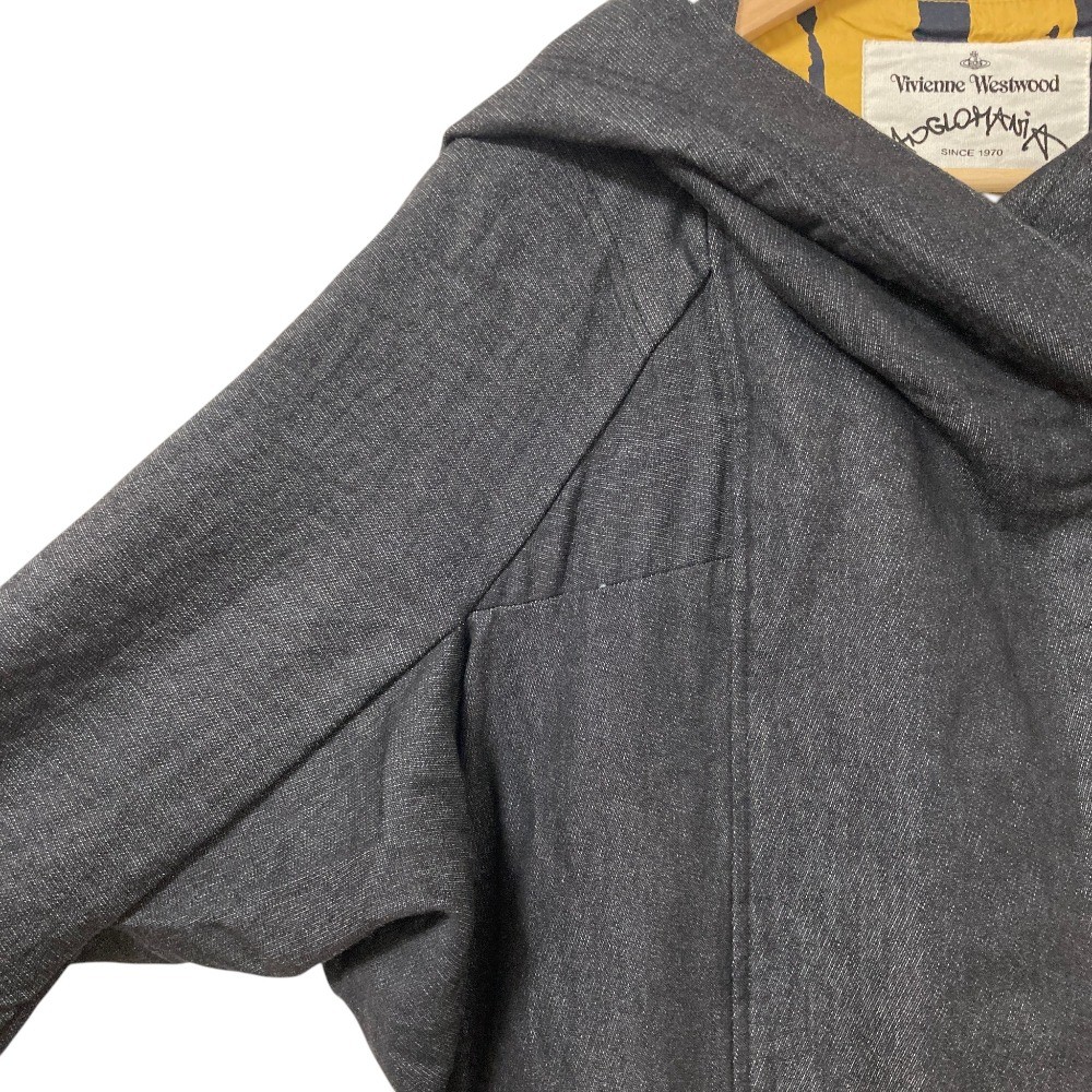 Vivienne Westwood Anglomania Sweat Denim Hoodie Coat, 38 Dark Gray