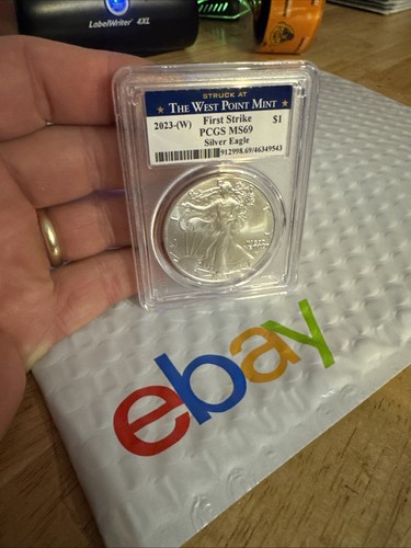 Silver Eagle Coin PCGS MS69 .999 American Bullion West Point Mint 2023-W $ GIFT