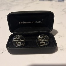 Official Drinking Arm Cuff Links - Boxed ,ideal For Best Man Gift