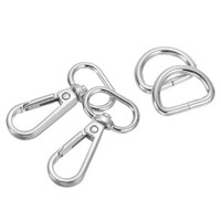 "Karabinerhaken, Push-Gate-Karabinerverschluss Mit D-Ringen (13/16\", Silber)"