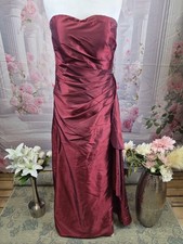Pretty Maids Burgundy Taffeta Prom Dress - Size 12 Vintage Style