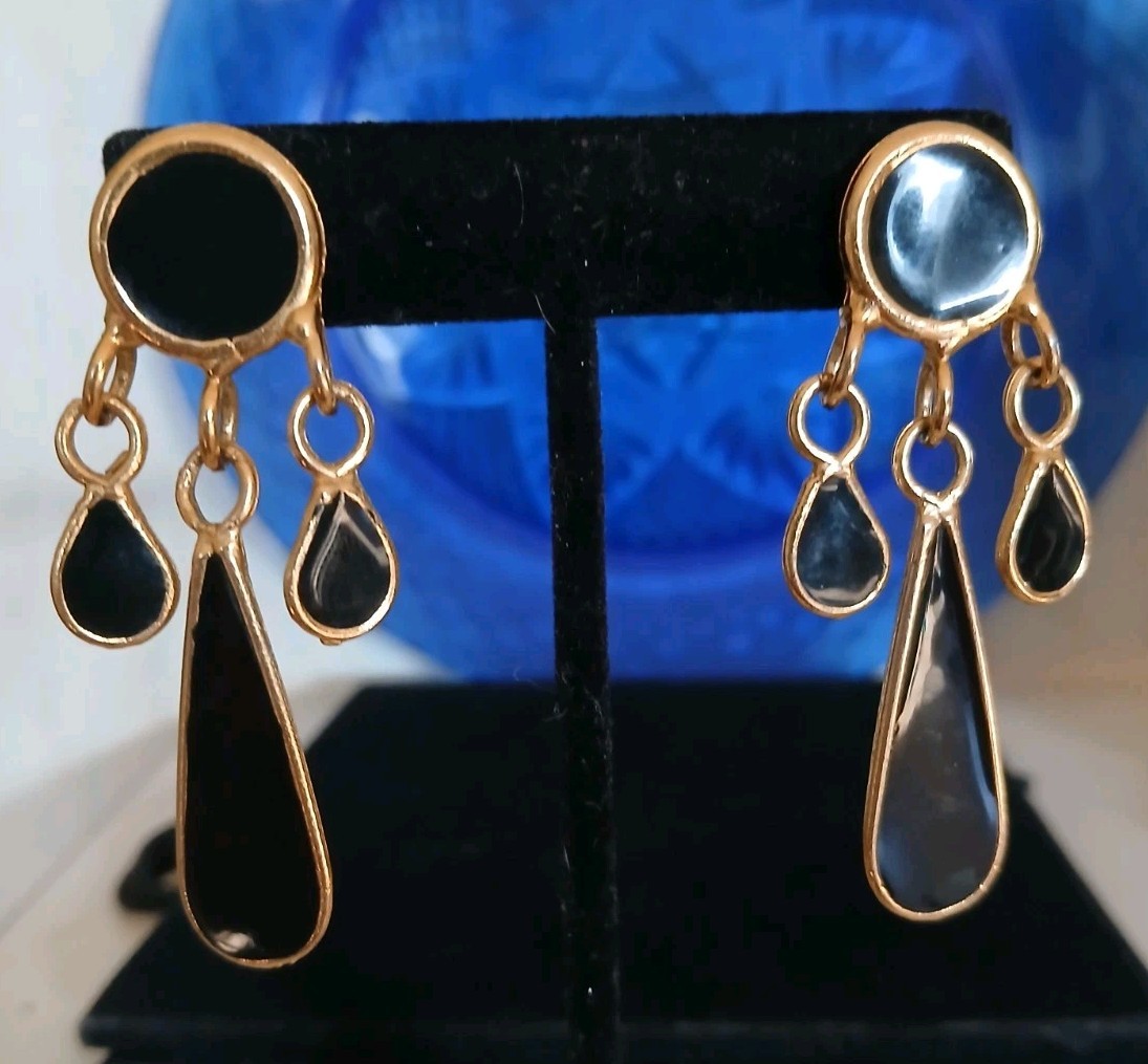 Dangle earrings,circular stud and 3 Teardrop shap… - image 9