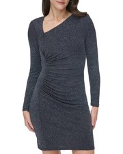 Vince Camuto Metallic Long Sleeve Dress Size 2