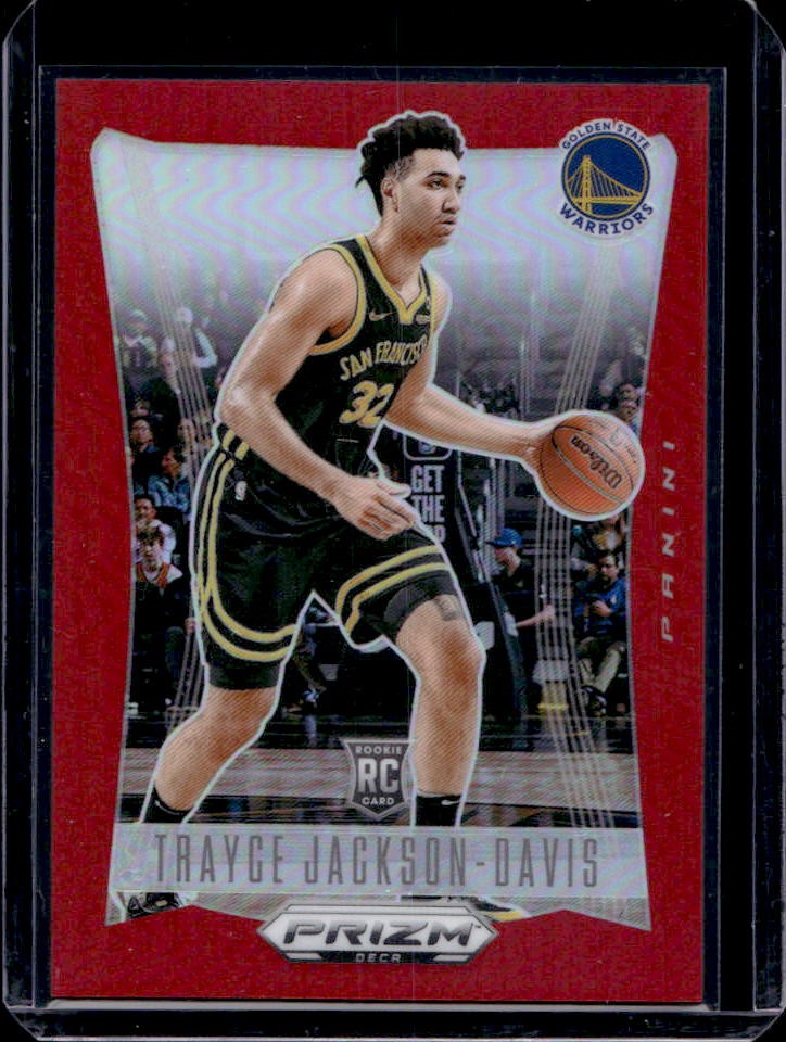 2023-24 Prizm Deca Trayce Jackson-Davis RC Red Rookie #105/199 Warriors