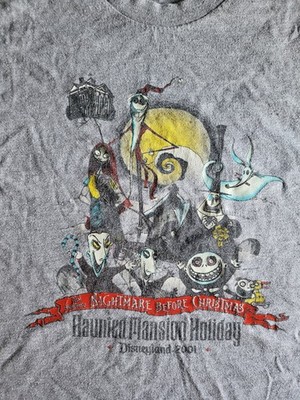 VTG Disney 2001 Haunted Mansion Holiday T Shirt YL Nightmare Before Christmas