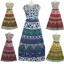 Hippie indian Maxi Long Dress Dress Bohemian handmade Cotton Night Wear