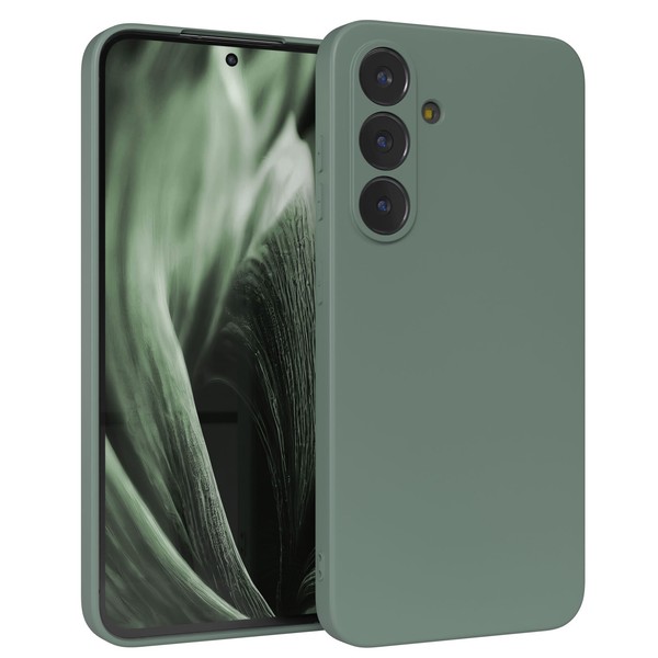 HandyhüLle FüR Samsung Galaxy S25 Fe Silikon Cover Schutz Handy Case DunkelgrüN-image