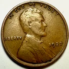 1927 Lincoln Cent Good (G) to FINE (F) Circulated Condition Copper Penny 222