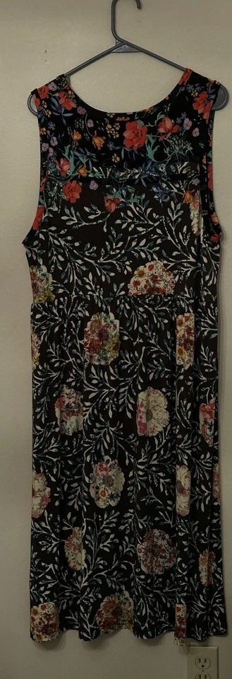 Johnny Was Women's Floral Tank Dress Size XL Multicolor Round Neck - Image 2 of 4