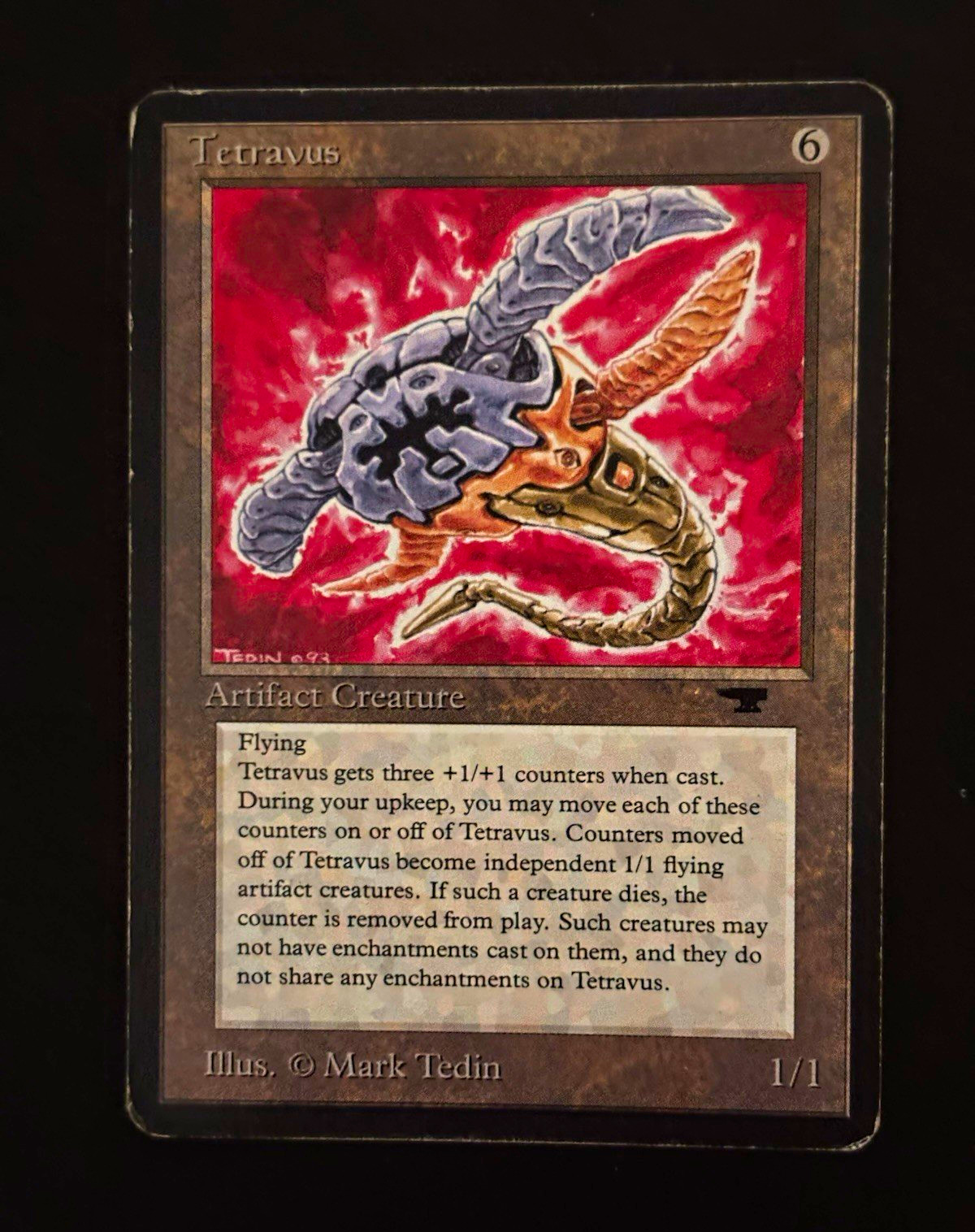 MTG Tetravus - Antiquities 1994 - Reserved List Rare Artifact Creature - MP 
