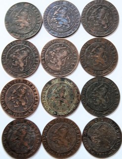 2 5 Cent / Halve Stuiver 1898 Lot van 12 Stuks