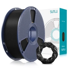 PLA Plus Filament 1.75mm Black 1KG, Neatly Wound 3D Printer Filament 1.75mm, ...