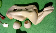 Rare Naughty Nodder Girl Ashtray - Vintage Lady JAPAN
