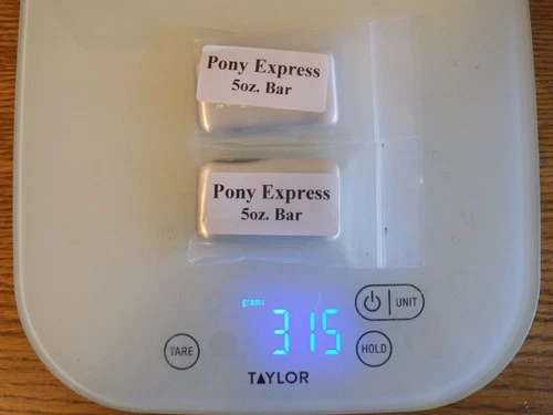 2X5 OzT. SilverTowne Pony Express Fine Silver Bars-Factory Package