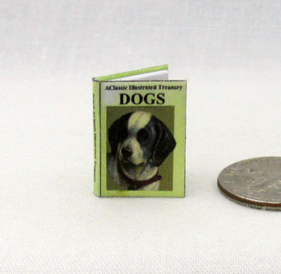DOGS ILLUSTRATED TREASURY 1:12 Scale Miniature Readable Illustrated Book