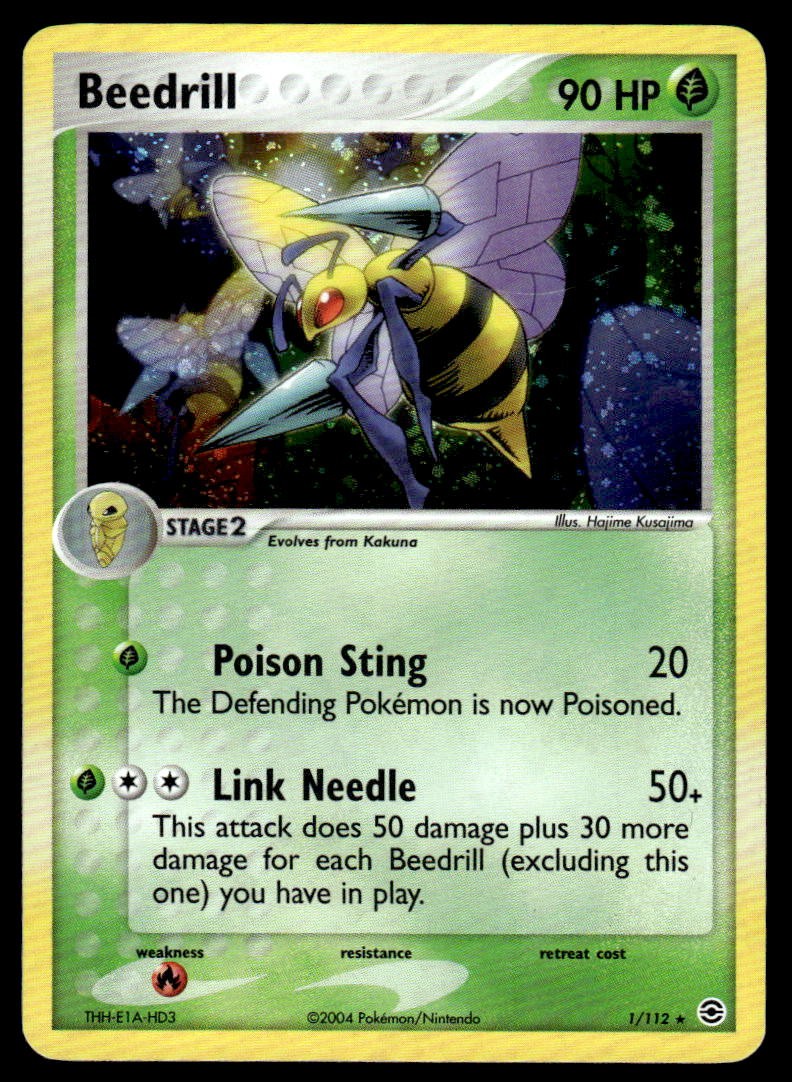 Pokemon TCG FireRed & LeafGreen #1/112 Beedrill LP+
