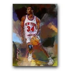 Charles Oakley Art Card Limited 8/50 Edward Vela Signed (New York Knicks)