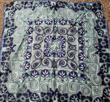 Blue Bandana Scarf Cowboy Biker Rodeo Vintage