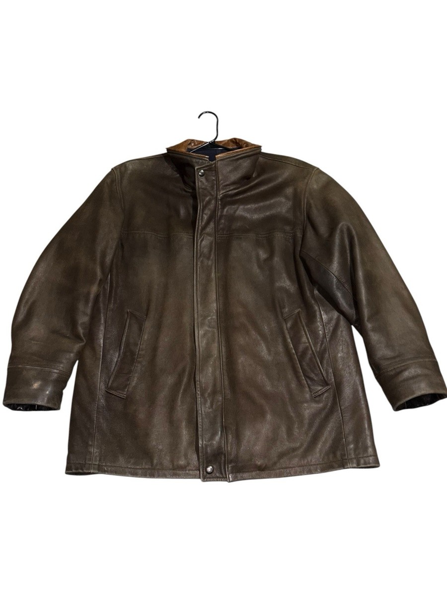 44 $2395 Overland Romano Jacket Leather Wool Cashmere Goat