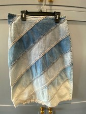 Boho Vintage Y2K 90s Denim Skirt Midi DETAILS 6 womens
