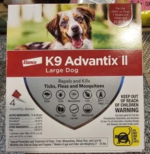 K9 Advantix II Flea and Tick Prevention for Large Dogs 21-55 lbs 4 Doses