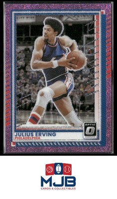 2025-26 Donruss Julius Erving Optic Pink Glitter #/275 #137 Philadelphia 76ers