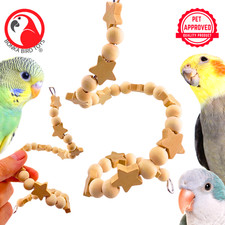 Bonka Bird Toys 1191 Natural Starry Spiral Wood Chew Twist Small Parrot Chew Toy