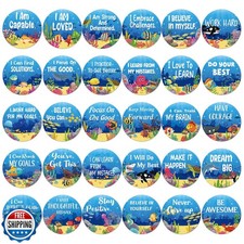 Outus 30 Pcs 6'' Classroom Floor Stickers Line up Spots Large Inspirational F