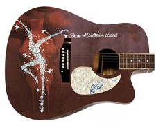 Dave Matthews Band Boyd Tinsley Signed 1:1 Graphics Photo Guitar ACOA