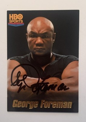 SIGNED: George Foreman HBO Boxing Card/Seidman Boxing, 1999 RARE CARD, LAST ONE