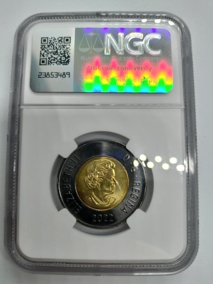 NGC MS65 2022 $2 カナダ ポーラーベア ブラック リング 021 NGC MS65 2022 $2 Canadian Polar Bear Black Ring 020 / 34 | eBay