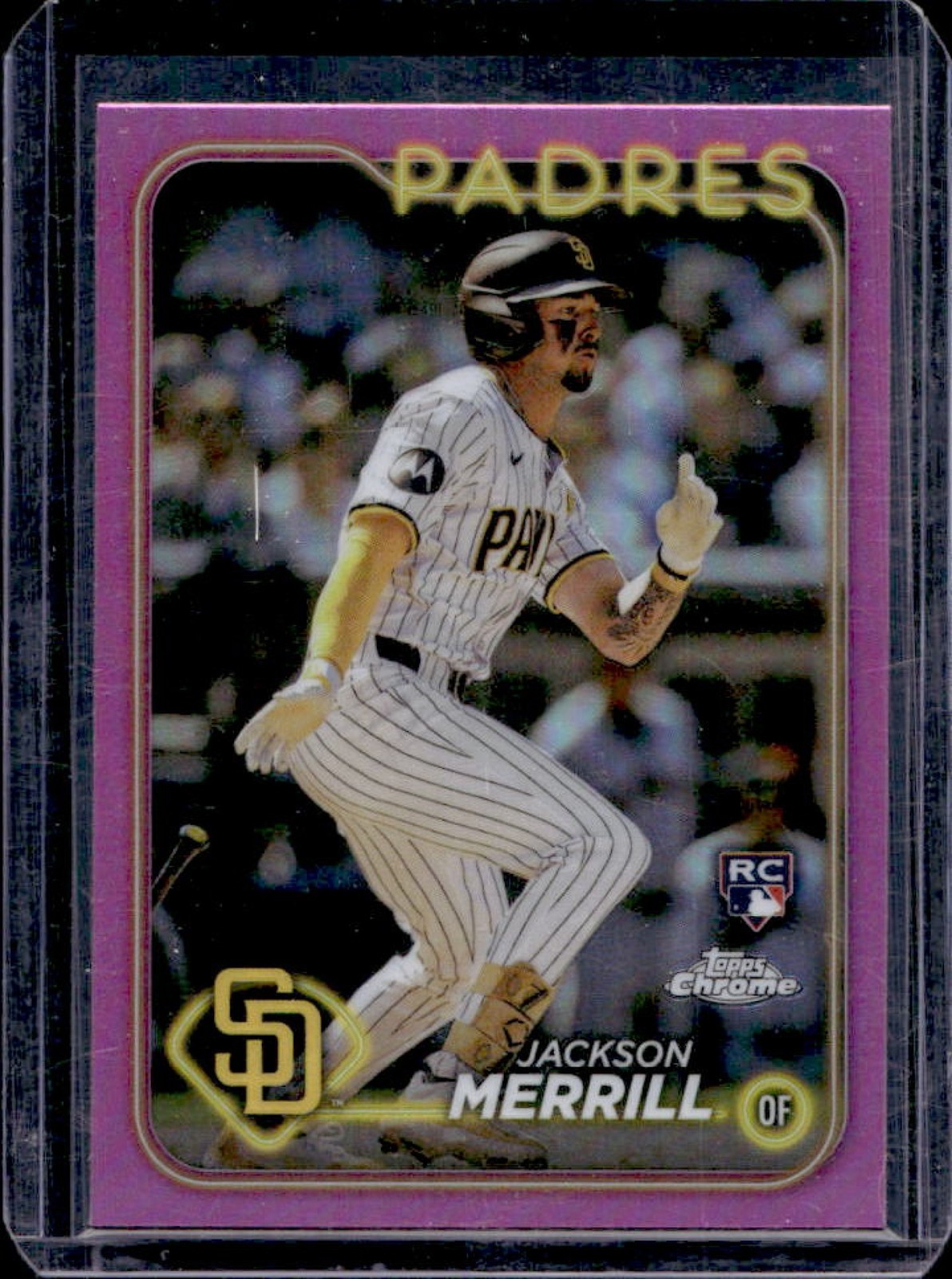 2024 Topps Chrome Jackson Merrill RC Pink Refractor Rookie #207 Padres